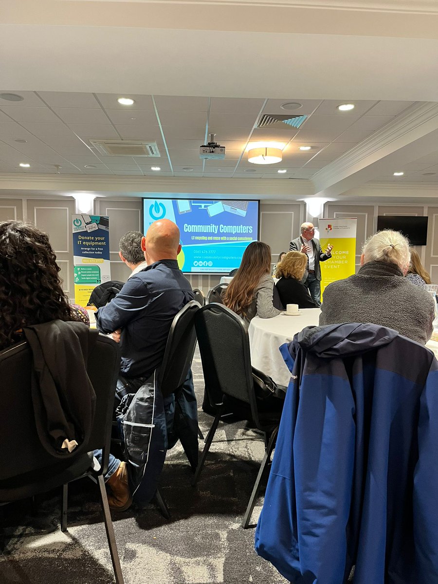 CornerstoneShg's tweet photo. It was great to attend the @gmchamber Networking Morning at @StockportCounty yesterday, and hear @CommunityComput discussing the great work they do within the community, taking old technology devices and repurposing them to enable more people to get online!
#NetworkingMorning https://t.co/0U9MyrB5BH