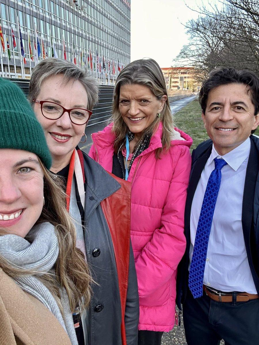 Good morning @WHO! ☀️ 
Looking forward to discussing Social Determinants of Health and UN Decade of Action on Nutrition today at the Executive Board with the @WorldObesity team @johanna_ralston CEO, President Louise Baur, President-Elect @SBarquera
#EB152 #SDoH #WOD2023