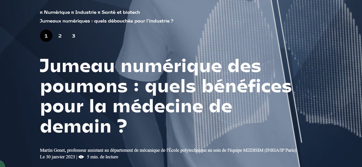 Centre Inria de Saclay (@inria_saclay) on Twitter photo #JumeauxNumériques #Santé👥| Martin Genet, chercheur en #biomécanique au sein de l'équipe-projet <a href="/M3DISIM/">M3DISIM</a>, présente ses travaux en modélisation personnalisée des poumons 🫁 pour étudier la fibrose pulmonaire.
📰A lire sur <a href="/Poly_InsightsFR/">Polytechnique insights 🇫🇷</a> d'<a href="/IP_Paris_/">Institut Polytechnique de Paris</a> : polytechnique-insights.com/tribunes/sante… #JumeauxNumériques #Santé👥| Martin Genet, chercheur en #biomécanique au sein de l'équipe-projet <a href="/M3DISIM/">M3DISIM</a>, présente ses travaux en modélisation personnalisée des poumons 🫁 pour étudier la fibrose pulmonaire.
📰A lire sur <a href="/Poly_InsightsFR/">Polytechnique insights 🇫🇷</a> d'<a href="/IP_Paris_/">Institut Polytechnique de Paris</a> : polytechnique-insights.com/tribunes/sante…