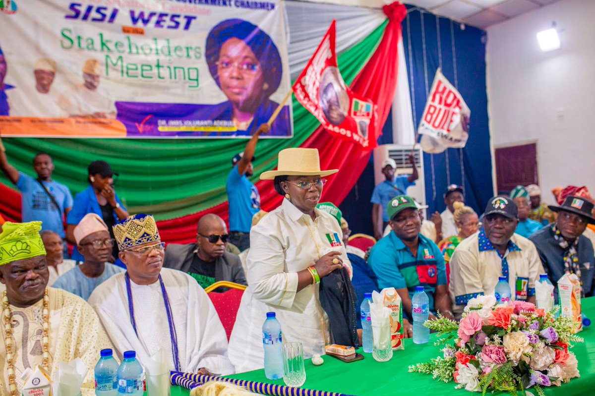 DrAdebuleIdiat's tweet photo. Not stopping at that, I urged them to see to the success of our benefactor and National Leader of our party, the @OfficialAPCNg ,  @officialABAT , the state governor, @jidesanwoolu as well as other candidates in the upcoming election. 
3/4 https://t.co/75R6cib6Xf