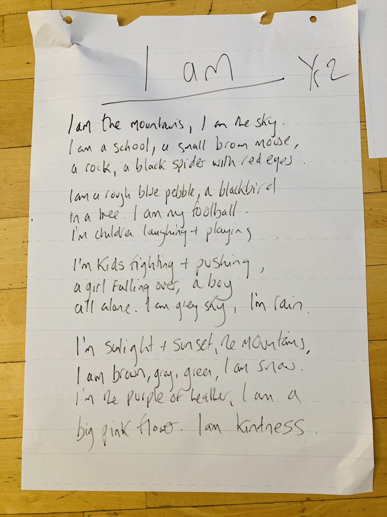 Remember that not all poets have glasses. Remember some poets are shy. Brilliant work from Yr 2 St Herbert’s, Keswick