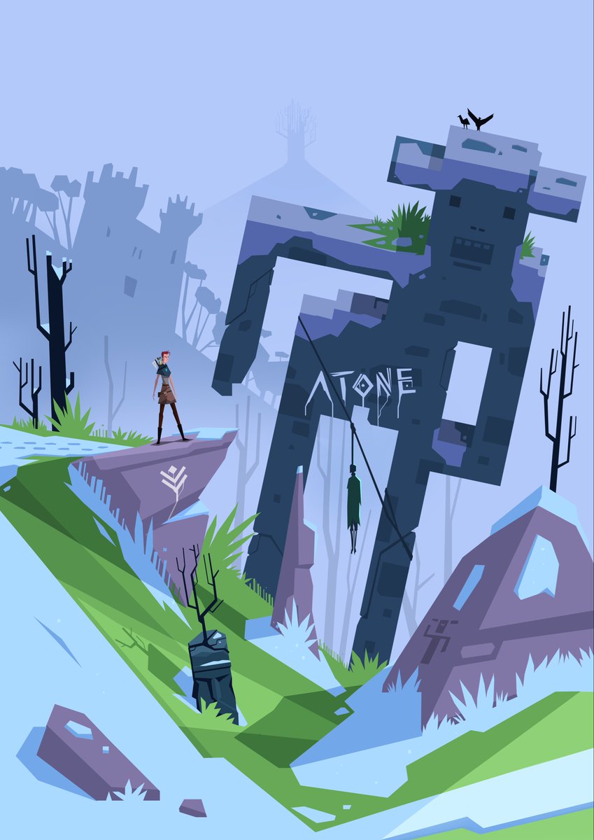 Wildboystudios's tweet photo. ATONE has some difficult moments to get through, especially the mountains of Jotunheim. A mysterious people live in these mountains called the Tharox - their leader is the most ruthless character you’ll meet in ATONE.

#gamedev #Viking #norse #indiegame #gameart https://t.co/5j7EV6qnWG