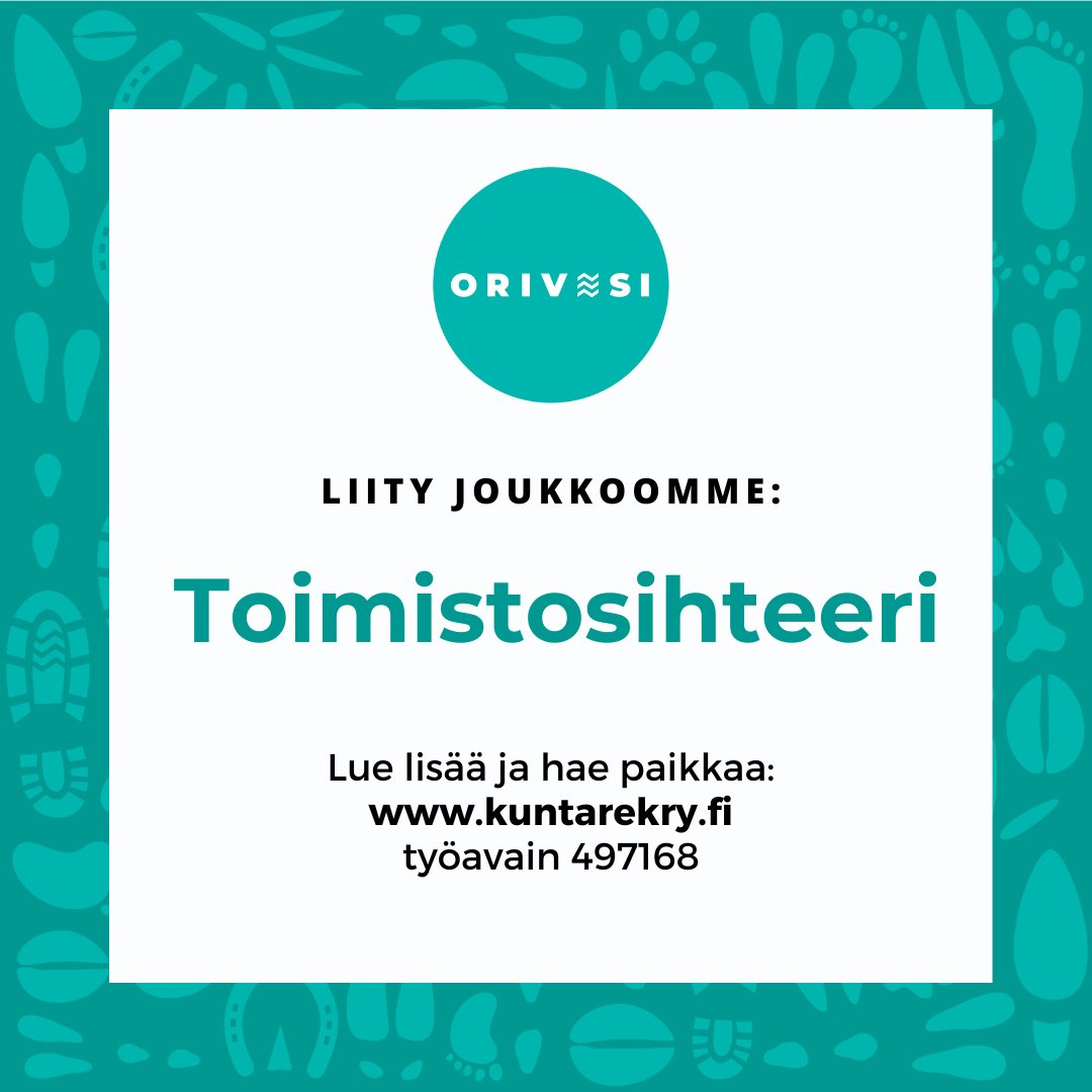 👣 Hei #toimistosihteeri, liity mukavaan joukkoomme!

Toimistosihteerin tehtäviin kuuluvat:
✅ ostoreskontran hoito
✅ muut toimistotehtävät.

👉 Lue lisää Kuntarekryssä ja hae paikkaa 9.2.2023 klo 13.00 mennessä: kuntarekry.fi/fi/tyopaikat/t…