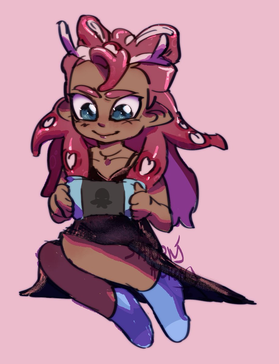 verdasturn's tweet photo. s3lling this girl, feel free to offer in replies/dms! min offer is 30usd, via pypl!! #splatoonadopt https://t.co/tiz179LoTe