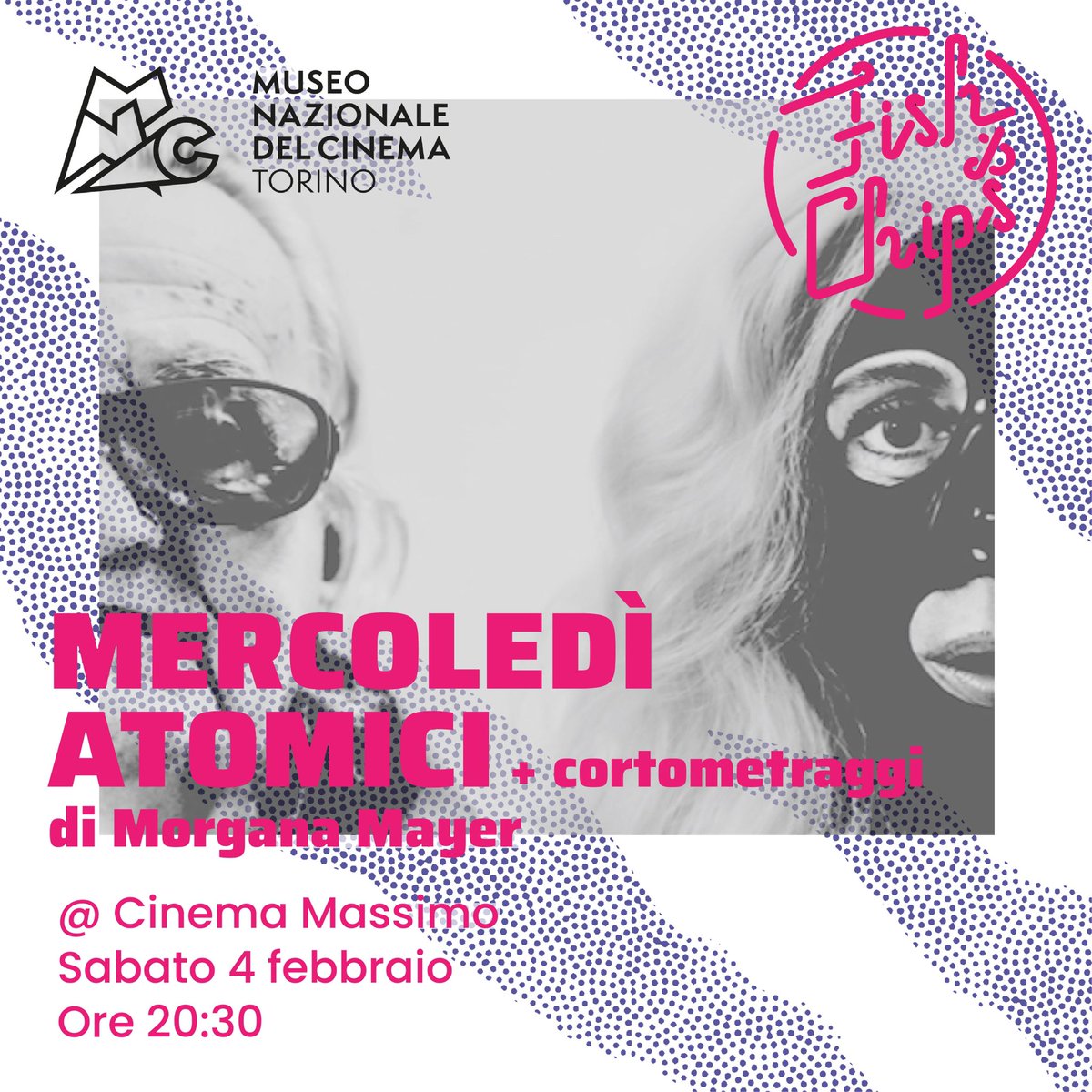 Ci vediamo domani al Cinema Massimo di Torino

fishandchipsfilmfestival.it/2023/mercoledi…
#mercolediatomici #atomicwednesday #morganamayer