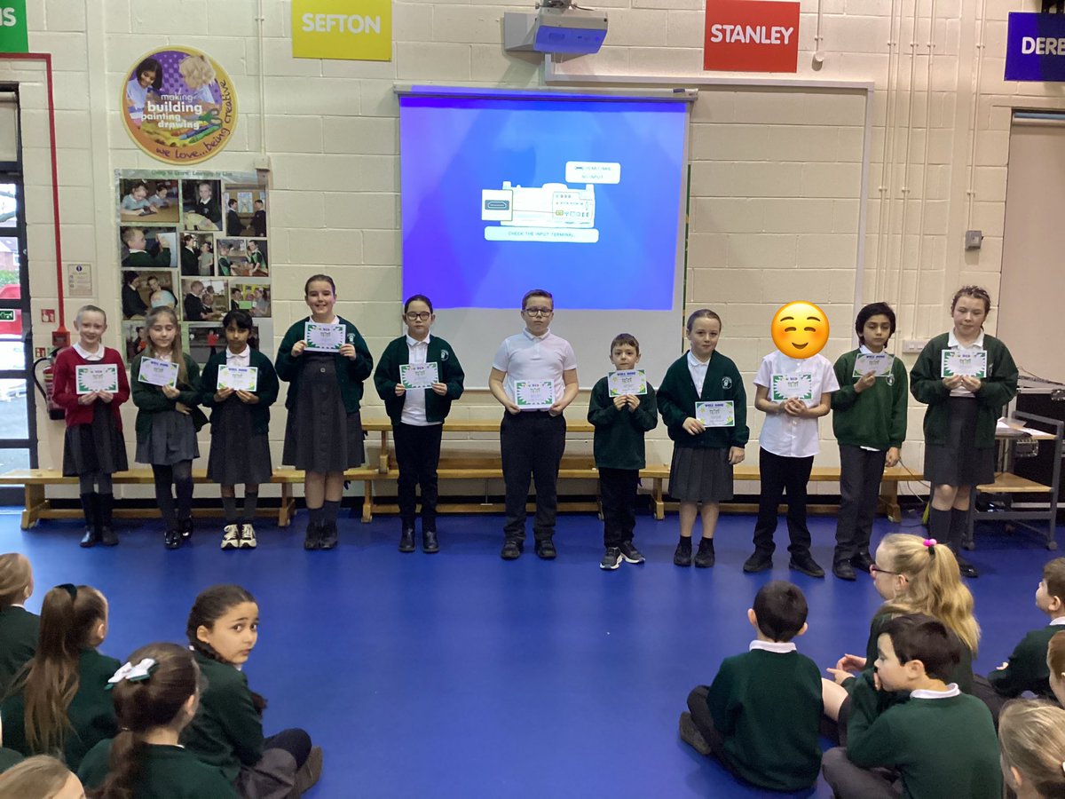 WellesbourneSch's tweet photo. Our favourite time of the week celebrating our children and all their hard work. Well done to 3CM for winning class of the week and champions breakfast for their super attendance! #praiseassembly #hardwork #champions https://t.co/CLyNGjCrta