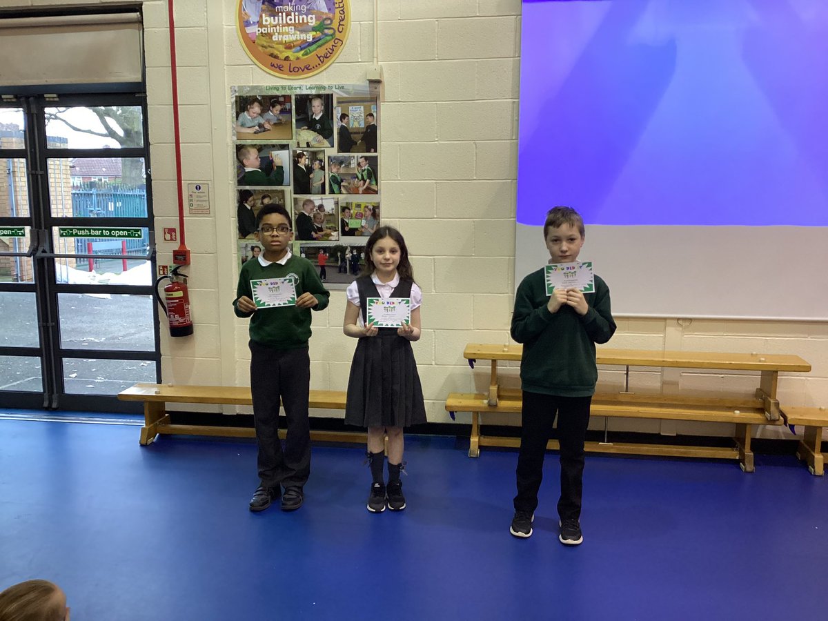 WellesbourneSch's tweet photo. Our favourite time of the week celebrating our children and all their hard work. Well done to 3CM for winning class of the week and champions breakfast for their super attendance! #praiseassembly #hardwork #champions https://t.co/CLyNGjCrta