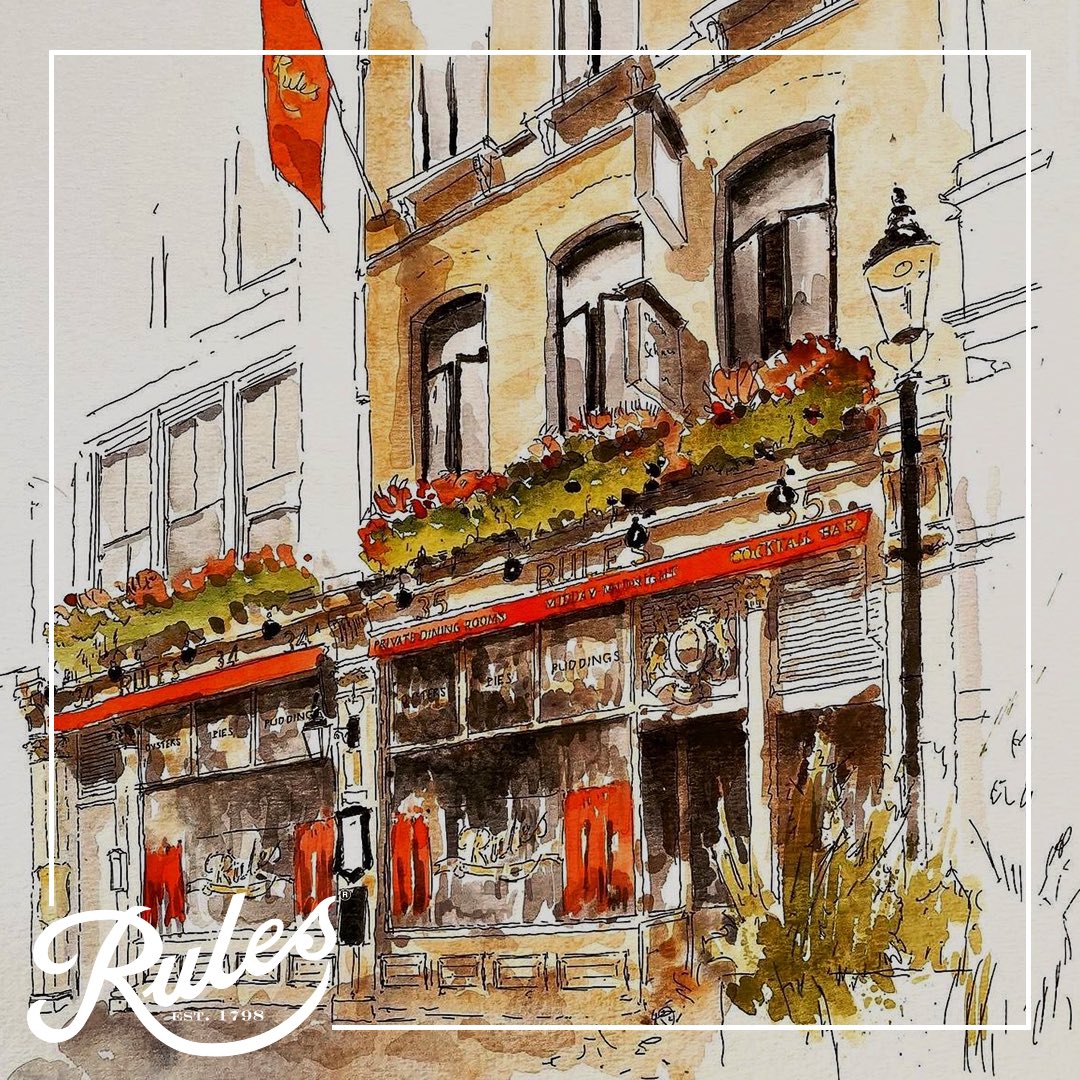 A stunning portrait of Rules by the wonderfully talented Christian Coop at freehandlines.co.uk - wishing you all a wonderful weekend with love from Rules ❤️