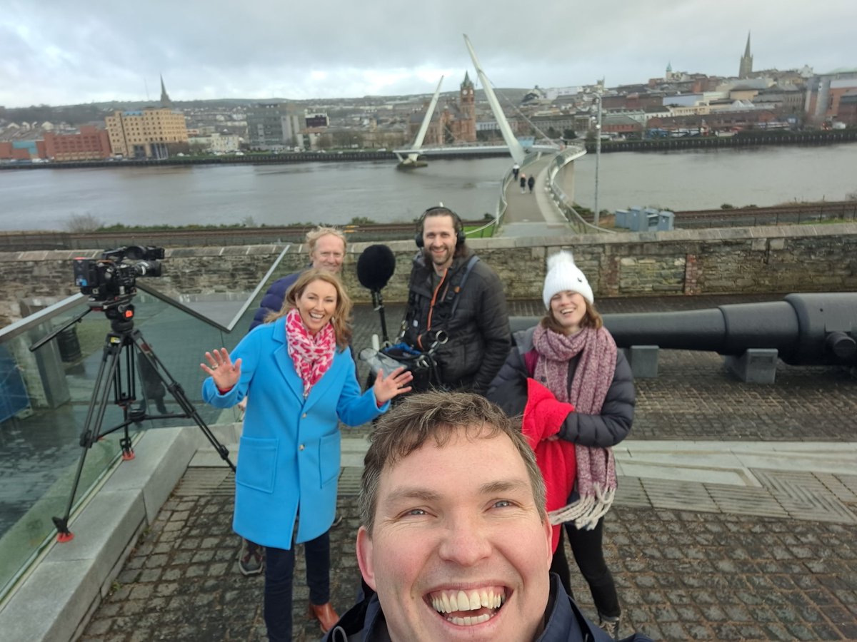 Always large smiles working with this lovely bunch. Thank you @davidwaters79 & crew for a fine few days! Looking forward to seeing this special episode @BBCSoP from Derry City, coming soon @BBCOne #filming #songsofpraise #NorthernIreland #derrycity #faith #love #reconciliation