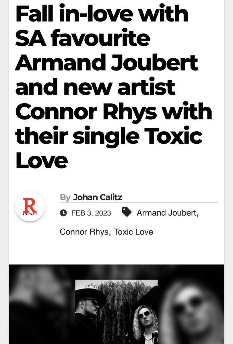 Thank you <a href="/reputasiemusiek/">Reputasie Musiek</a> ❤️
#ToxicLove 🖤

reputasie.co.za/fall-in-love-w…