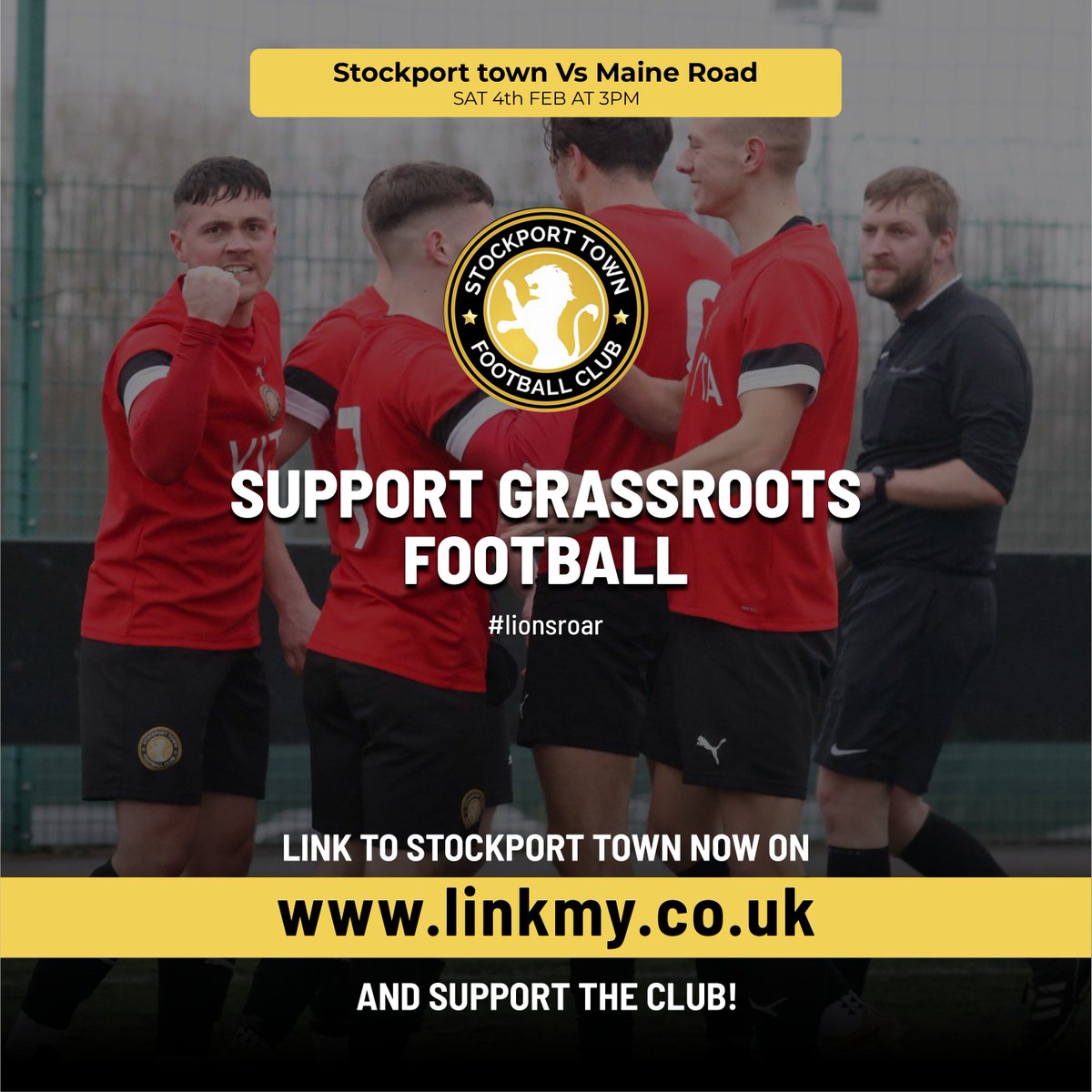 𝙎𝙐𝙋𝙋𝙊𝙍𝙏 𝙏𝙃𝙀 𝙇𝙄𝙊𝙉𝙎 🔴⚫️

Grassroots football needs your support more now than ever before, with growing costs and tight budgets its essential to remember the importance of non-pro football and help however you can. 
Visit linkmy.co.uk

📸 <a href="/PhotoMks/">Mks photo</a>