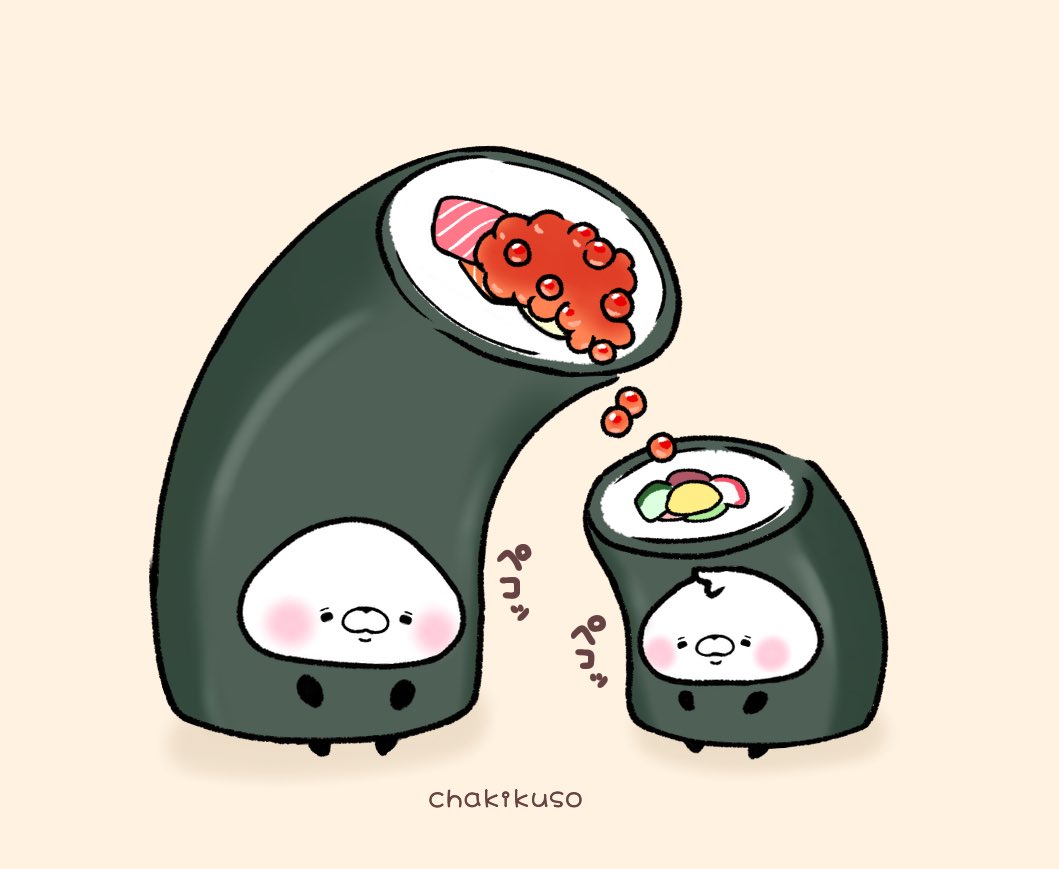 「憧れるサラダ巻き#恵方巻 #節分の日 」|chakikusoのイラスト
