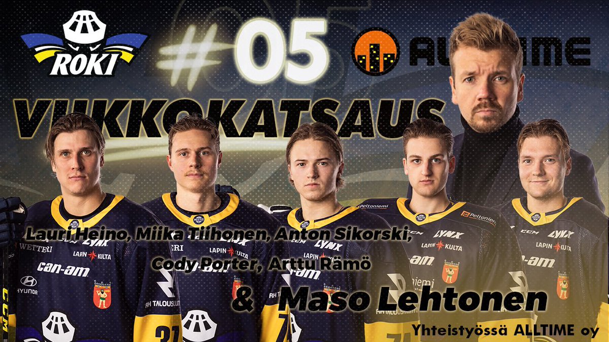 rokihockey's tweet photo. Viikkokatsaus vko 5! ❄️

Viikkokatsaus kuvattiin RoKi X @Alltime ulkojäillä Susivoudin kentällä. 🏒 

Mason lisäksi haastatteluissa ulkojäille osallistuneet pelaajat: Porter, Rämö, Sikorski, Tiihonen &amp; Heino. 

https://t.co/P3Zf8EJZAf

#Mestis #Rovaniemi #LätkässäLappiin https://t.co/rnU2HuVdLF