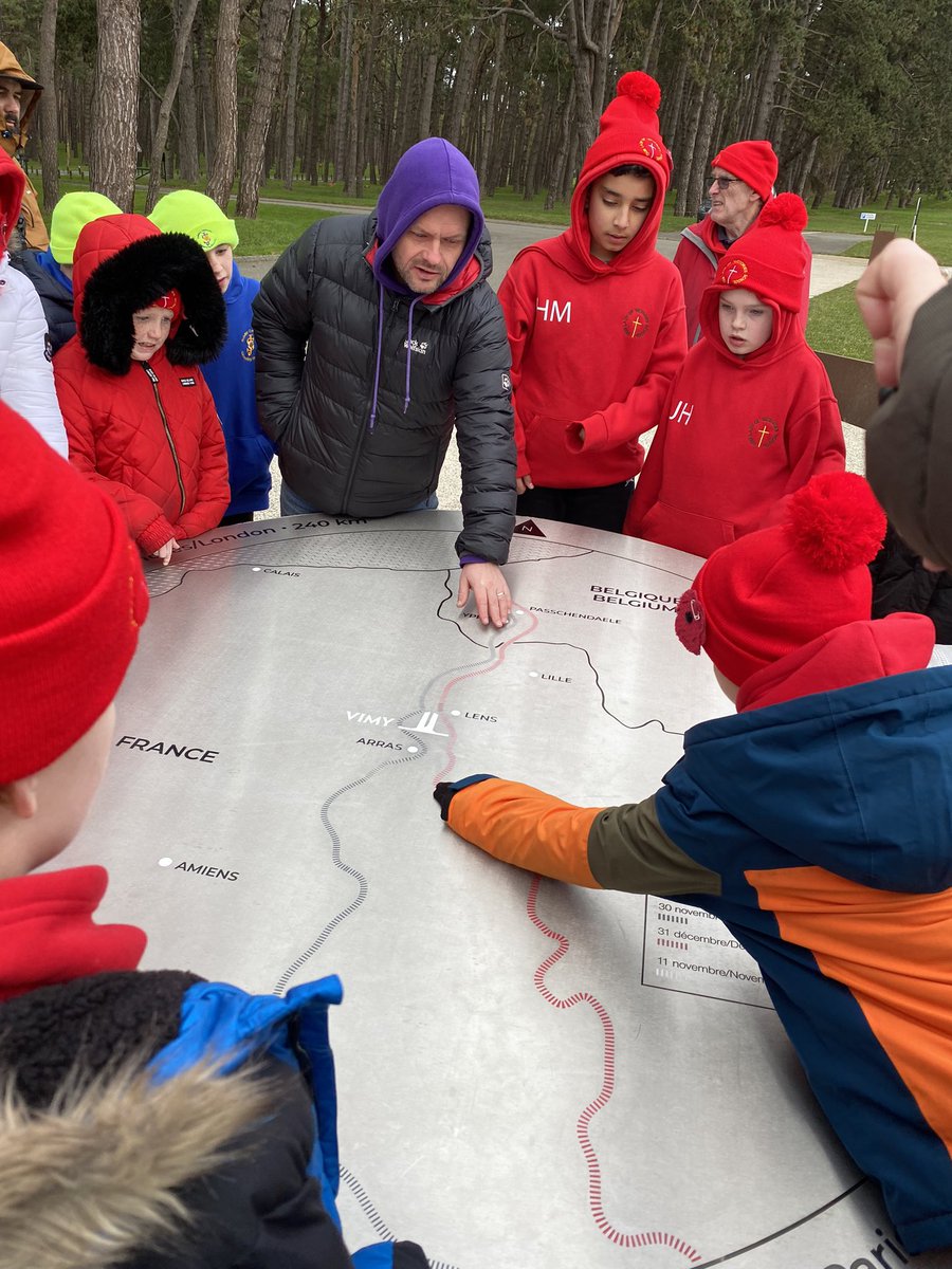 olvschool's tweet photo. Mr Devlin is giving us some more pearls as we explore the trenches at Vimy Ridge. @bcw_cat #OLVParis #OLVHistory https://t.co/oQDj85BVJM