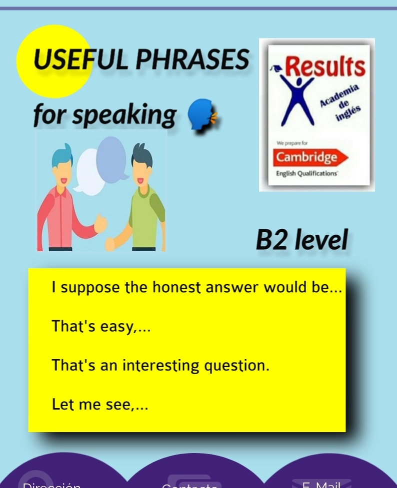 Useful phrases #speaking #English #EnglishLanguage #Cambridge #Cambridgeexams #B2inglés #Firstcertificate