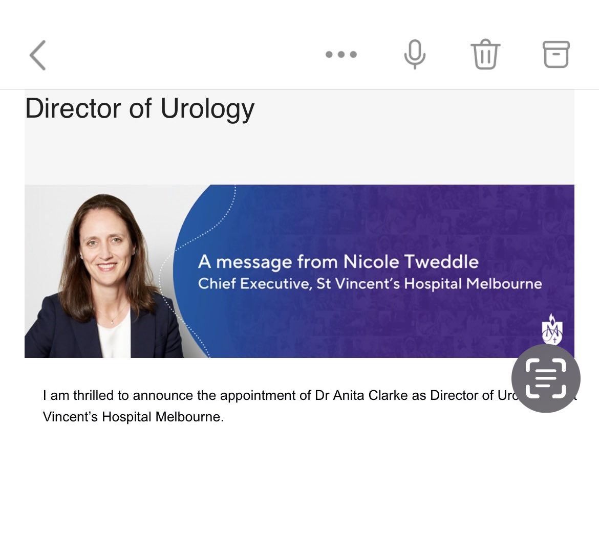 Very excited to be appointed Director of Urology at my alma mater. So looking forward to leading a wonderful team in this great specialty