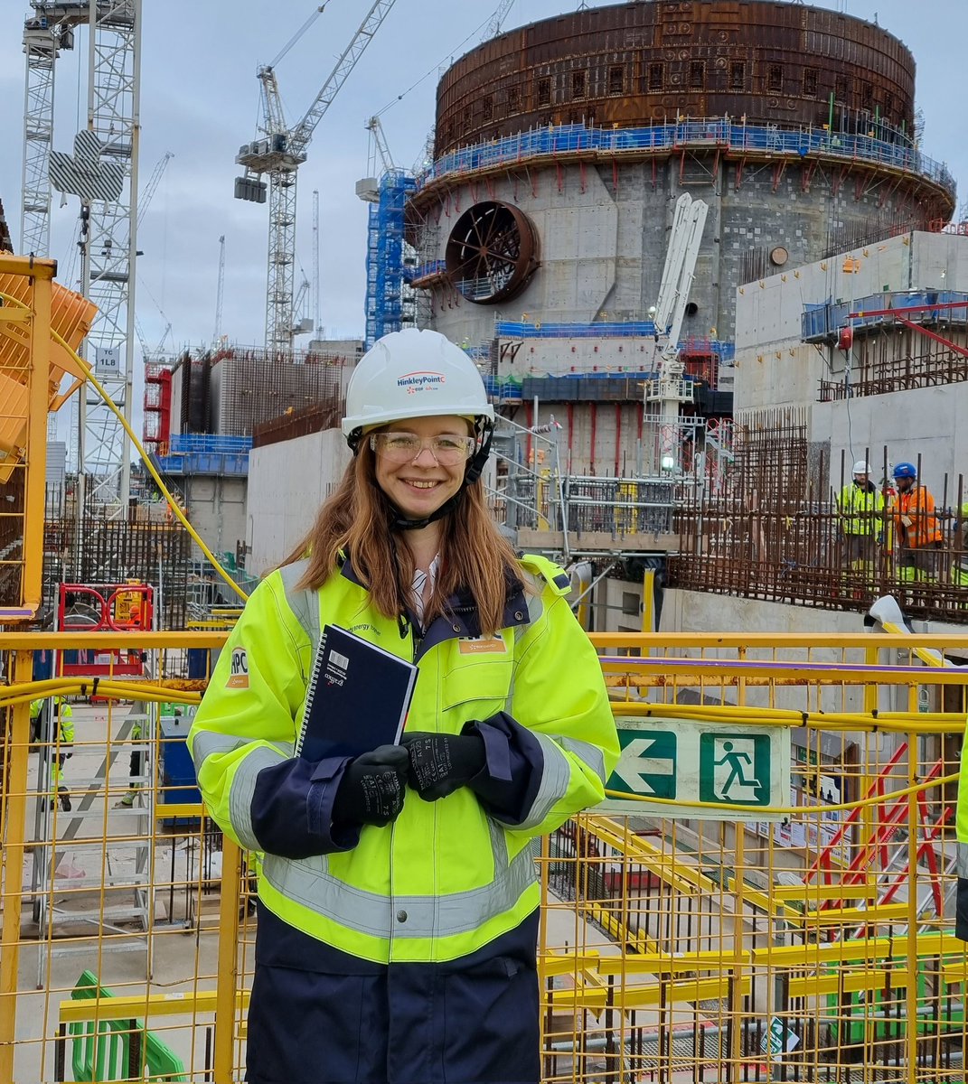 It was incredible to put my PPE on and see the HUGE project of building a new nuclear power station at #hinkleypointc. 🤯👷‍♀️