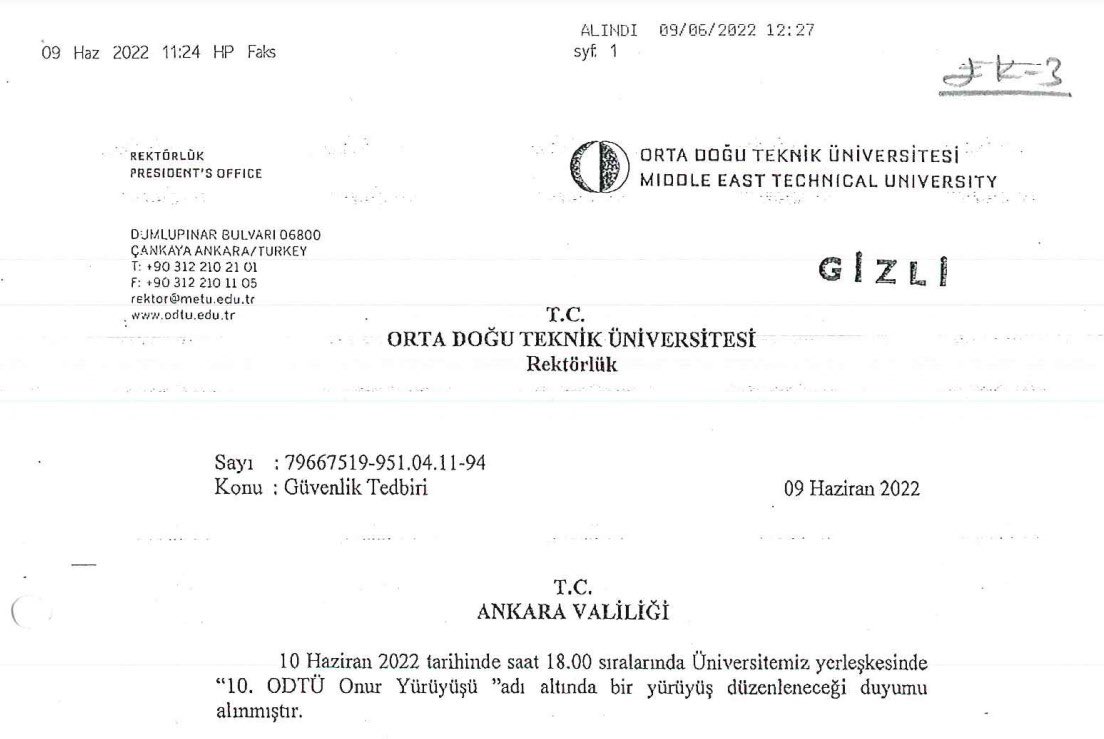 ODTÜ Onur Yürüyüşü’nde gözaltına alınanlara açılan soruşturmada, Kayyum Verşan’ın valiliğe “gizli” yazı göndererek polis çağırdığı gelen polislerin LGBTİ+ları cinsel şiddetle tehdit ettiği ortaya çıktı. 

Gözaltına alınan üniversiteliler emniyette çıplak aramayla tehdit edilmişti