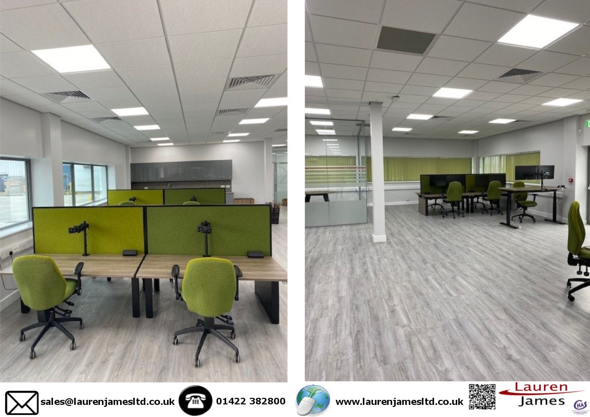 Refurbishment at Terberg Halifax. 
#officeinteriors #officefurniture #flooring #glasspartitions