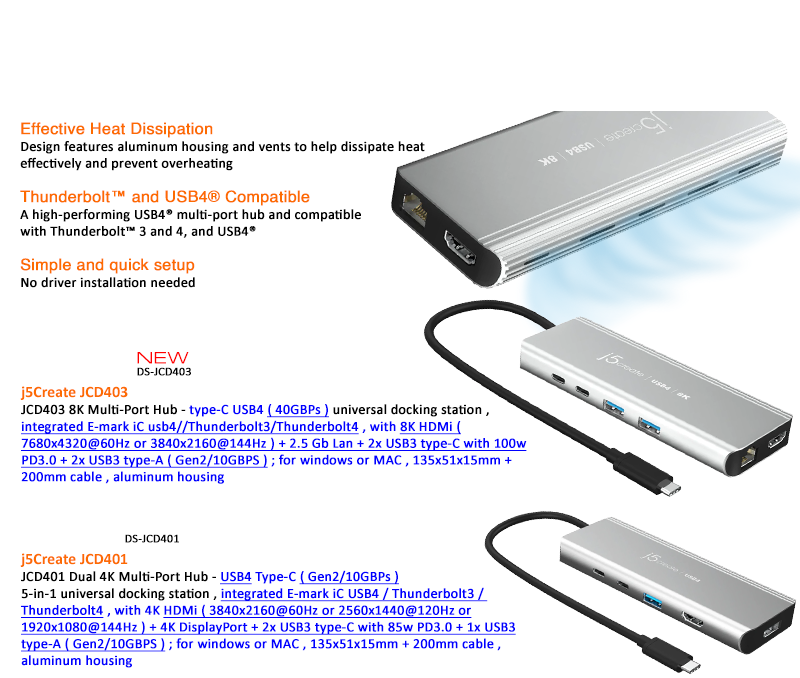FrontosaSA's tweet image. This high-performance USB4 multi-port hub incorporates the latest USB4 controller offering compatibility with Thunderbolt 4 and older USB specifications. Now available on our website!

Link: frontosa.co.za

#j5create #USB4 #multiport #thunderbolt4  #USB