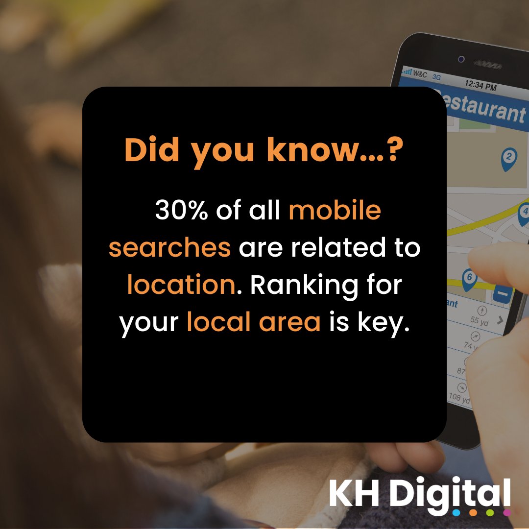 Did you know that 30% of all mobile searches are related to location? Make sure you are ranking for your local area to gain some local traffic! #SEO #SEOtips #mobilesearches #localranking #seoagency #digitalmarketingagency #norwichseoagency