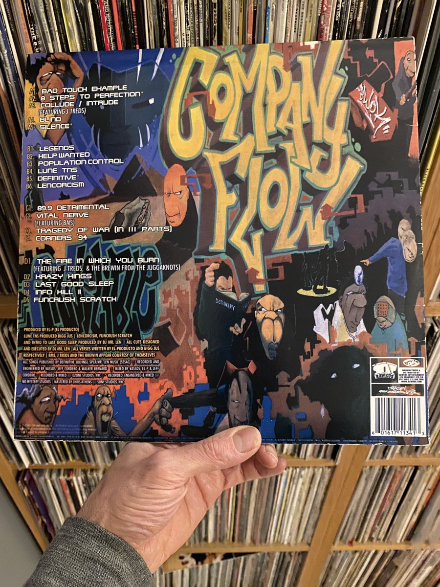 stilts88's tweet photo. Company Flow - Funcrusher Plus
Make me an offer & it’s yours.
Vinyl looks unplayed.
Sleeve still shines with minimal spine wear
#companyflow #elp #coflo #rawkus #rawkysrecords #undergroundhiphop #raprecords https://t.co/lL3IPdXMao