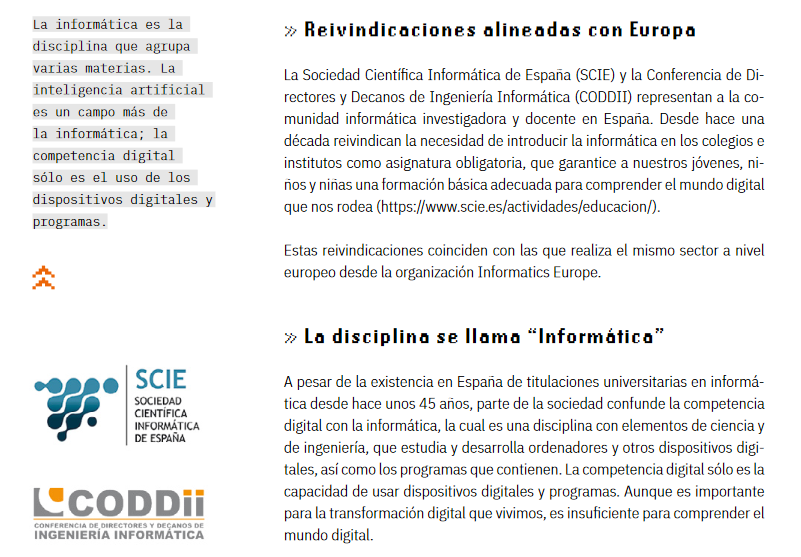 scie_inform's tweet photo. El "Observatorio de la Informática en España",  elaborado por @codeorg y @Deloitte_ES, analiza la importancia, expectativas y empleabilidad que otorga la sociedad española a la enseñanza reglada de la programación y la informática.

Más información en: https://t.co/DniyA0BQ4J https://t.co/gDR4eBR8ca