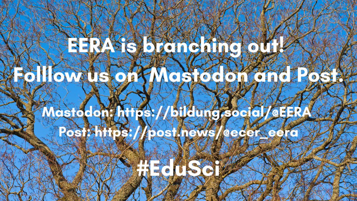 Great initiative from @ECER_EERA to encourage connections between researchers via #EduSci! 

Read a message from EERA’s president @JoeOHaraDCU on the #EERAblog and join us in using #EduSci: ow.ly/BaxS50MEha8