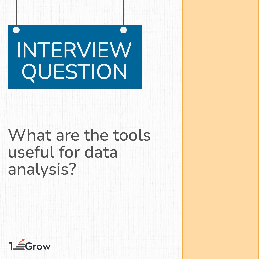 🧑🏽‍💻 Frequently Asked #Questions for #Interviews 👩🏽‍💻

👩🏽‍🎓 These are the #DataAnalysisTools 🏹

📌 #MicrosoftExcel
📌 #Python
📌 #R
📌 #Jupyter Notebook

📽️ Follow @1stepGrow