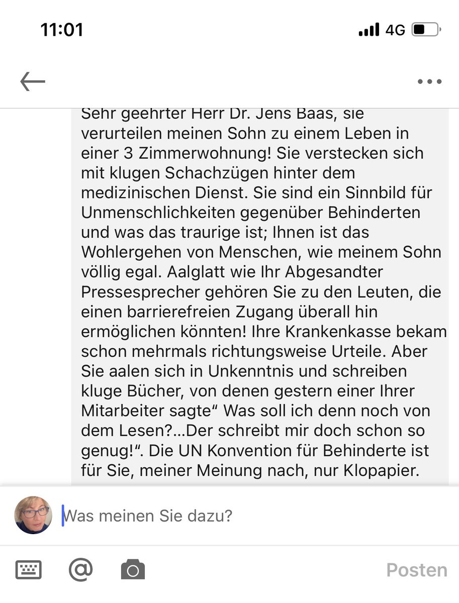 Ob er reagiert? Sicher nicht. ⁦⁦<a href="/DieTechniker/">Die Techniker</a>⁩ ist abgebrüht und lässt Behinderte im Stich! Was muss man machen um in Deutschland zu Geld zu kommen? Behinderte verarschen! Weil man weiß die wehren sich selten. Großes Kino.
