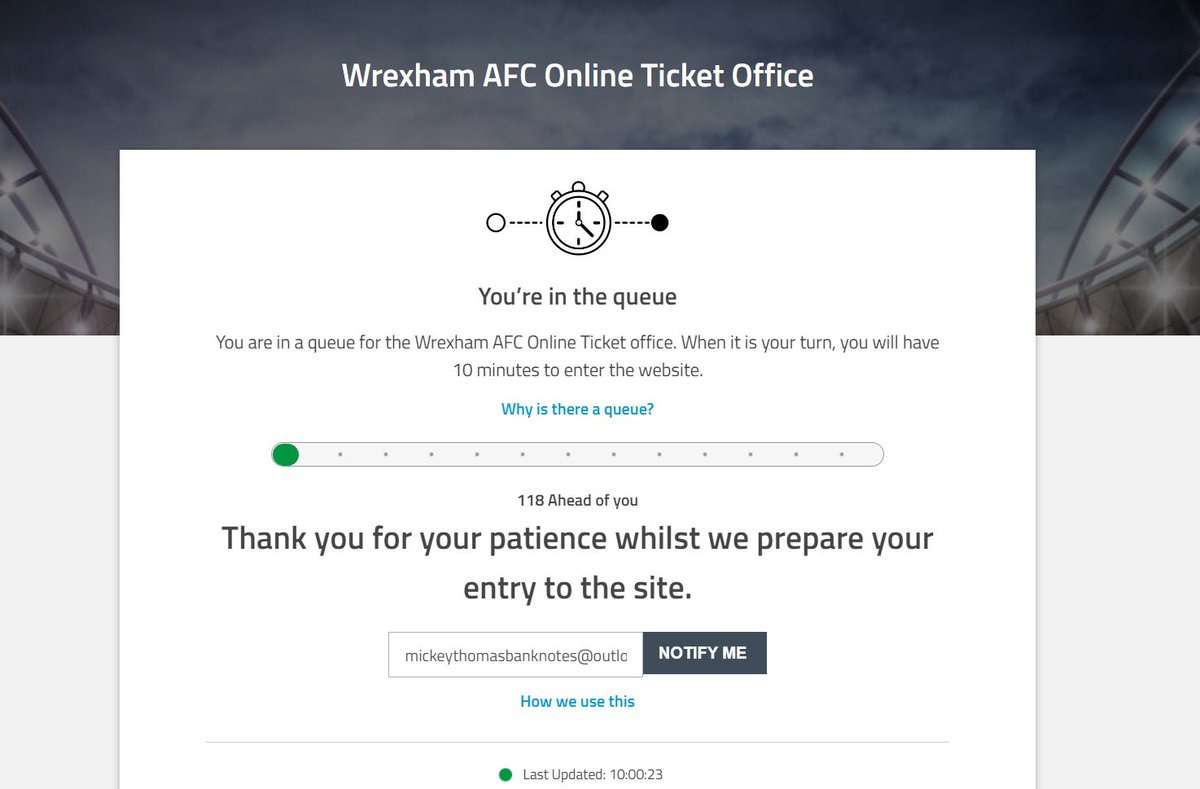 Ohh how times have changed! Queuing online for Wrexham tickets ! #WrexhamAFC #WrexhamFX #FACup