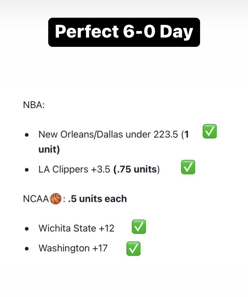 sharpievig1's tweet photo. Since launching the premium service, we have not had a losing month. 4 straight winning months. Join the winning. Only $29.99/month. Link in bio.
#sportsbetting #sportsgambler #sportsbetting https://t.co/yiL1THTaQY