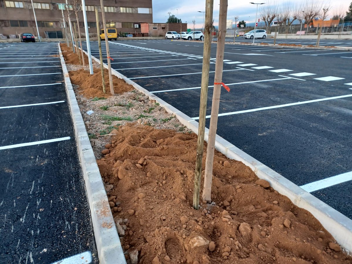 GVAdsxo's tweet photo. L'Hospital Lluís Alcanyís de Xàtiva acaba hui de plantar 32 arbres autòctons en el nou pàrquing, amb això s'amplia l'"àrea verda" del recinte hospitalari i permetrà zones d'ombra naturals afavorint l’atenuació de les altes temperatures que patim sobretot a l’estiu https://t.co/rbmfT2ikCx