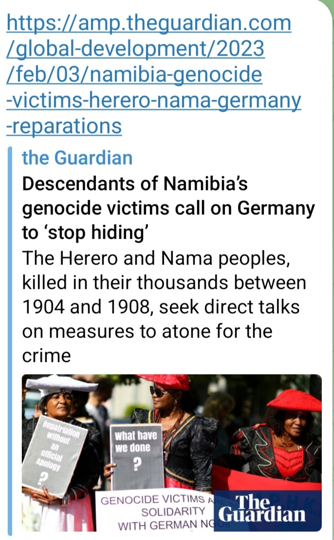 We shall continue to do the right thing until justice is served. No amount of connivance between the Namibian and German governments will deter the victims of genocides!