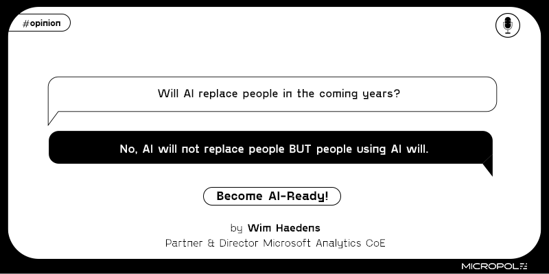 With the explosion of ChatGTP use-cases everywhere, we asked our partners &amp; directors for their opinion on AI &amp; its impact on our sector. We start off with Wim Haedens, Partner &amp; Director of the Microsoft Analytics CoE. ➡belux.micropole.com/en/vision-clou…

#ChatGPT #ArtificialIntelligence