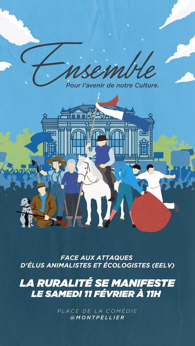 Après concertation av l’état. ✅

Après concertation av les syndicats ✅

Maintien de la manifestation 11 FEVRIER à 11 heures ! 
📜 Déroulé 
- Rassemblement Esplanade Charles de Gaule 
- 11 h prises de paroles marches du Corum

#tousàmontpellierle11février #ouiauxtauromachies