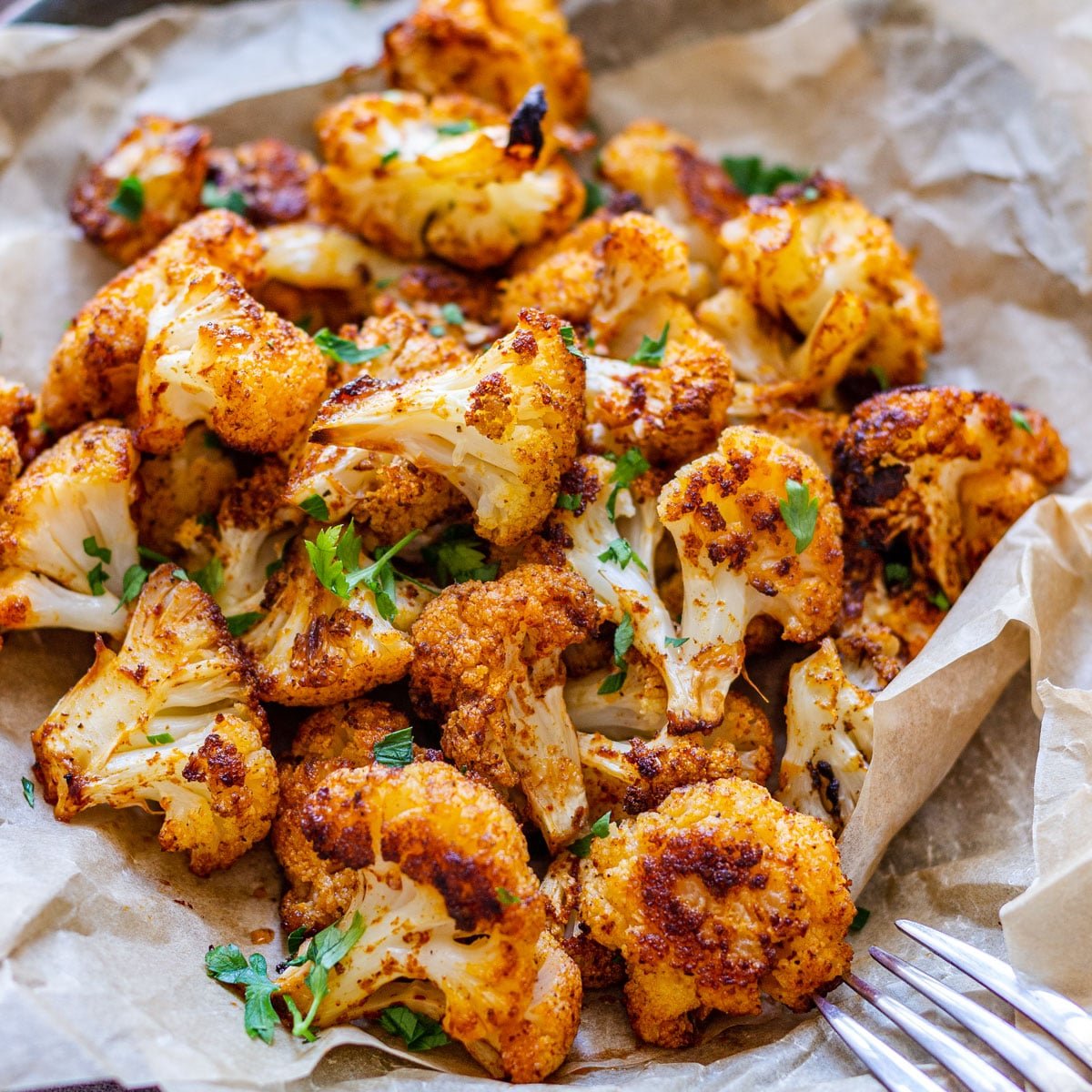 Oven roasted cauliflower