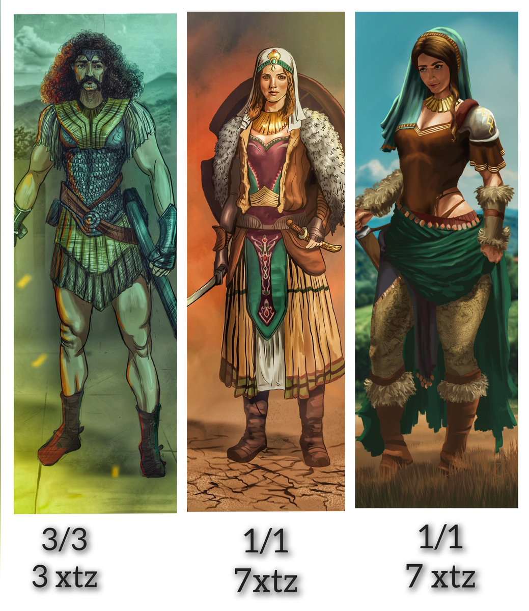 crypto_armory's tweet photo. 🚨Drop_Alert🚨
Hi warriors  👋 after a while today is the day 😌⚔️ 
3 characters with their story , just listed for sale on objkt ( epic frame) https://t.co/K5Mx4zQVzG
Get it fresh 😉
#TNTNFT #tezoscommunity #tezosArts #nftarti̇st #tezos https://t.co/tHrgGVxAC1