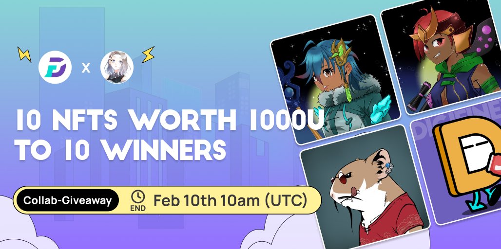 DigiFinexNFT collab-#giveaway with <a href="/sanitigo1/">san itigo</a> worth 1000U to 10 winners. Join our NFT raffle to win! Don’t miss it!🎁

1. Follow <a href="/DigiFinex/">DigiFinex Global</a> + <a href="/DigiFinexNFT/">DigiFinex NFT</a> + <a href="/sanitigo1/">san itigo</a>
2. Join DigiFinexNFT telegram group
3. RT &amp; Tag 3 fenz
4. Finish gleam: bit.ly/3HWeUUo

#NFT #NFTdrop