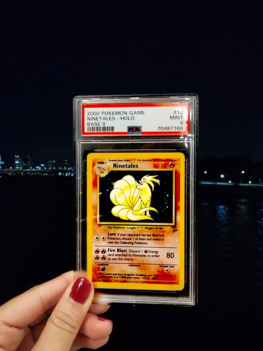TeamSkylightz's tweet photo. May the energy from Ninetales' tails give you the luckiest hands for our BASE SET II GIVEAWAY!! 12 HEAVY PACKS to be given out to Prestige members AND community! For a chance to win the 12th pack, 

🌊 Follow us and @skylightzg33 
🌊 RT this tweet
🌊 Tag 3 friends https://t.co/ZJVPqnO61G