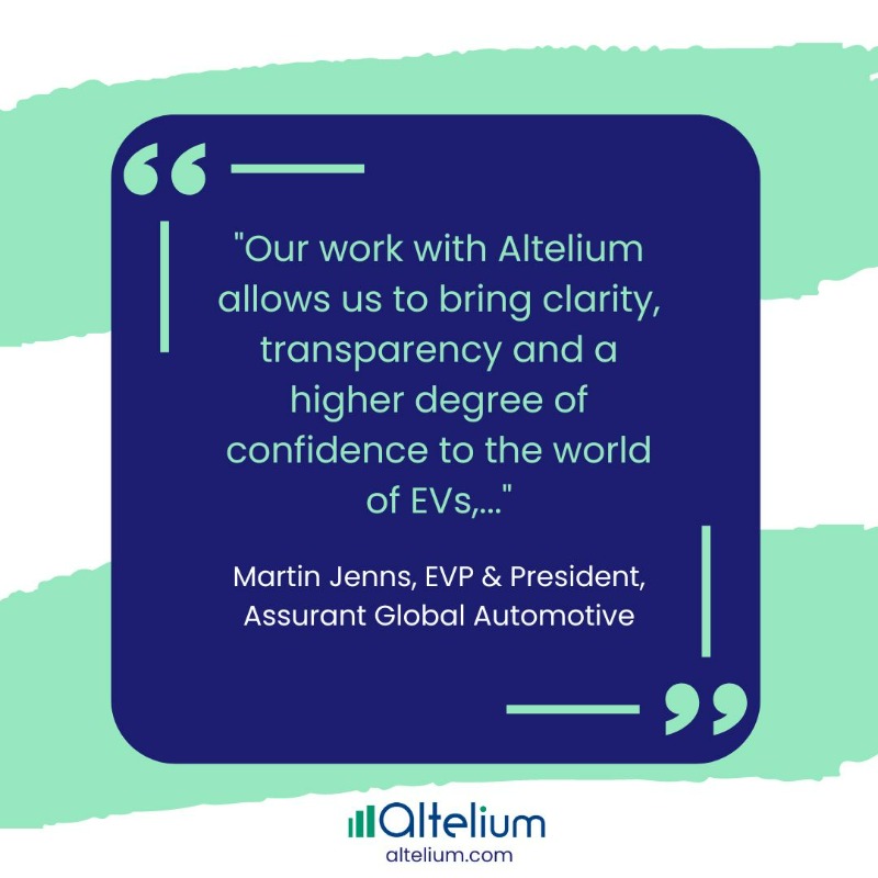 Lloyds_Lab's tweet photo. Altelium, a recent member of Cohort 9 in the Lab, have proudly announced a new partnership with leading global business services company Assurant. 

This partnership will leverage Altelium’s AI-driven battery data and EV insights to create a range of innovative EV solutions.
