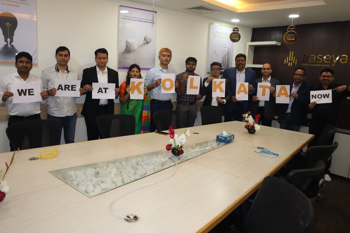 AaseyaIT's tweet photo. Take a sneak peek into the exciting inaugural ceremony of #Aaseya's newest development center in #Kolkata! 🎉

#LifeAtAaseya #newofficeopening  #newoofice #kolkatabuzz #kolkatadiaries #pegapartners #outsystemspartner  #AcceleratingDigital #acceleratingsuccess #development https://t.co/l51g4VsKF5