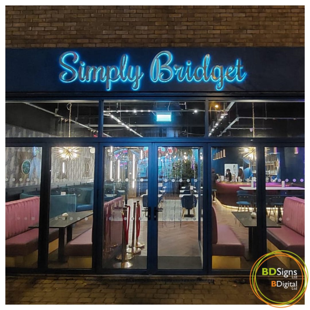 SignsBd's tweet image. Simply stunning signage for Simply Bridget cocktail bar!

We designed and installed the bespoke illuminated external signs and also an insta-worthy Simply Pose neon sign set against an on-trend leaf backdrop.

Call us: 0115 979 4330.

#neonsigns #neonsignage #signrefit #signshop