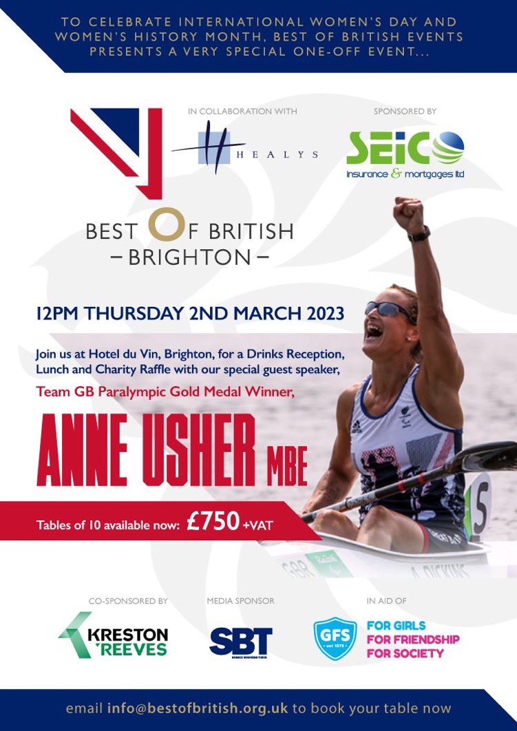 <a href="/HealysLLP/">Healys LLP</a> are proud sponsors of <a href="/BestofBritishE1/">Best of British Events</a> Women in Business Special in celebration of international women’s month 💜

Join us on 2nd March!

<a href="/Seico_Mortgages/">SEICO Insurance & Mortgages</a> <a href="/KrestonReeves/">Kreston Reeves</a> Sussex Business Times Magazine ✨

bestofbritish.org.uk/public-events/…