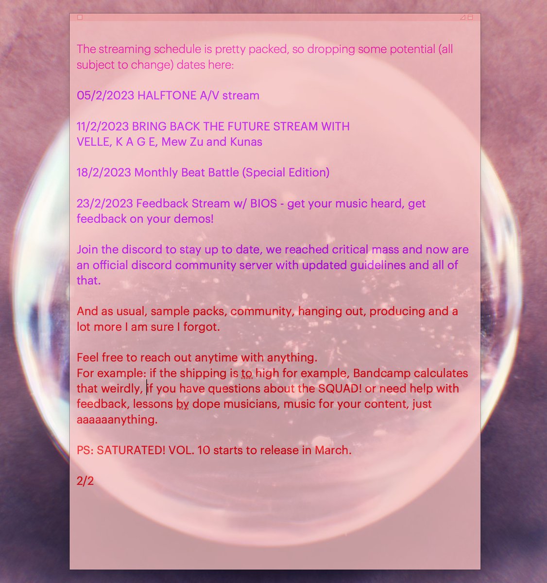 SATURATE! tweet media