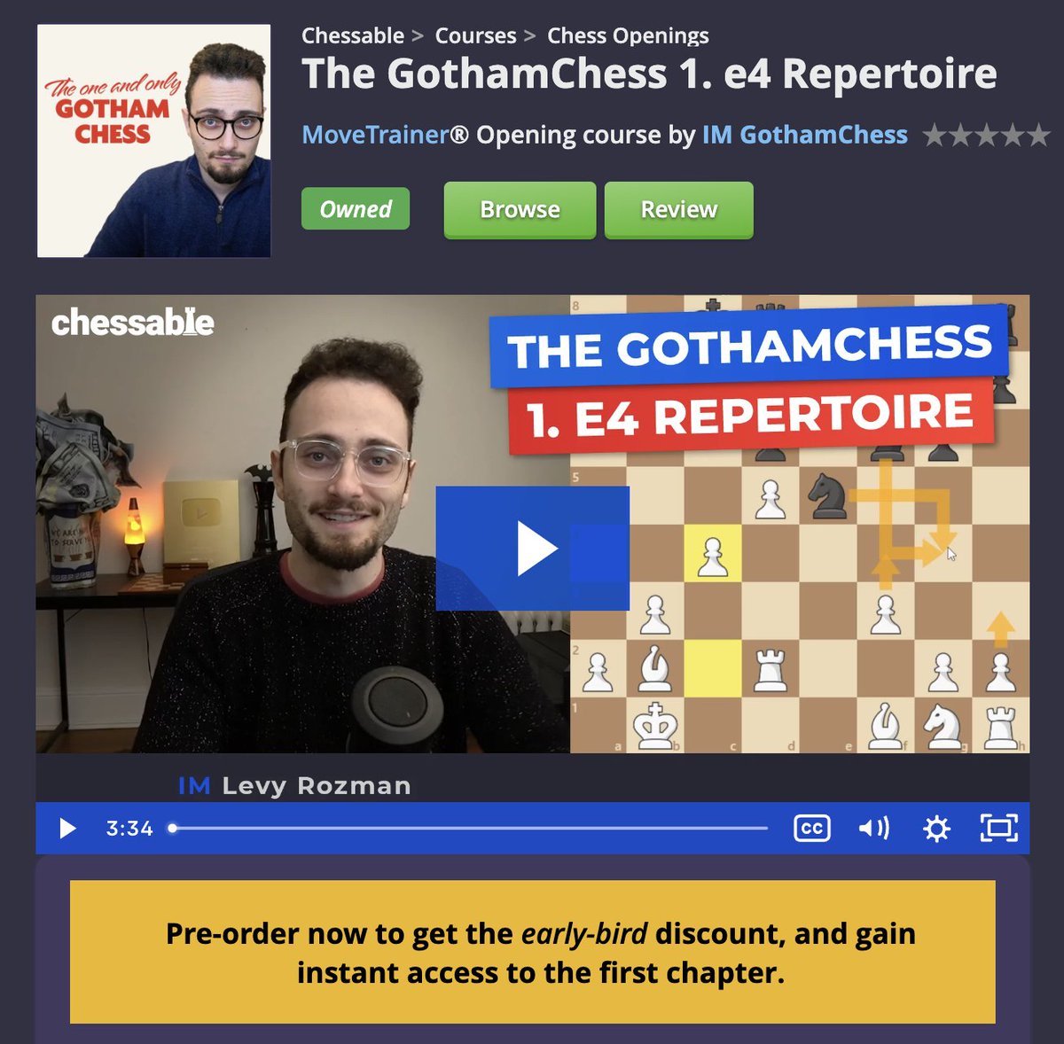 GothamChess 1. e4 ONLY Rating Climb