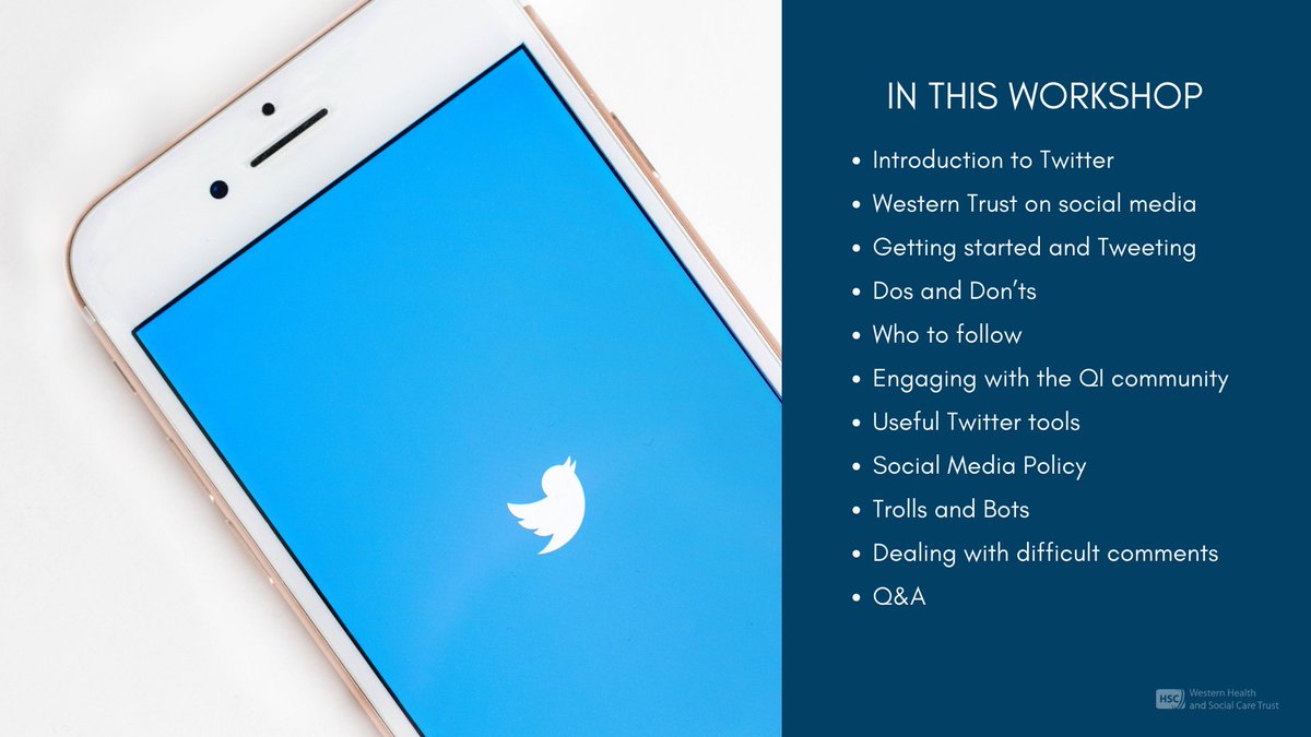 WesternHSCTrust's tweet photo. Our Digital Comms Officer @RoshinDubh is hosting another Twitter 101 Workshop today. Our audience today is Cohort 5 of Safety Quality West. #SQWC5 #QIWestConnect

Tell us what you hope to get out of this Workshop 👇 https://t.co/nFn9X4lfE8