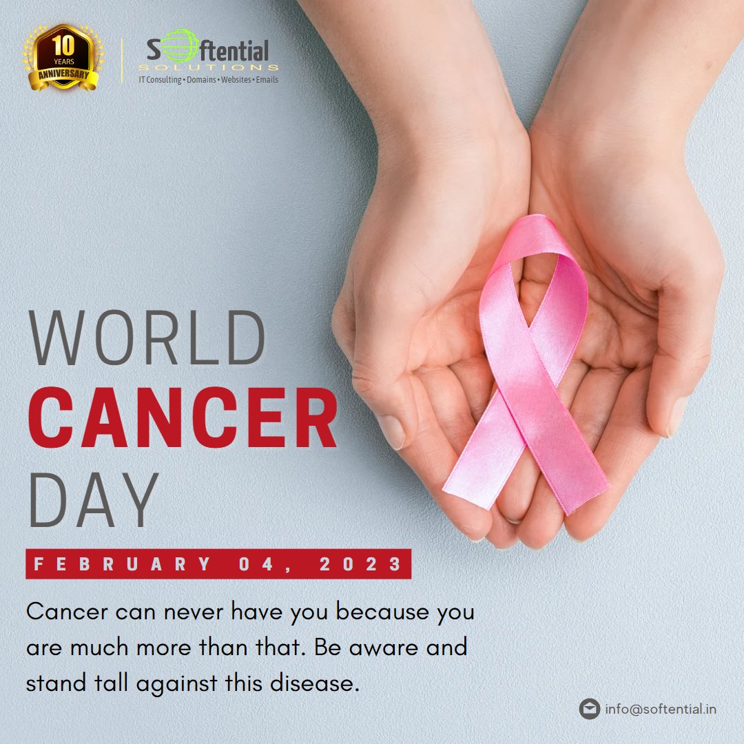 SoftentialSolut's tweet photo. Supporting the fighters, admiring the survivors, honoring the taken.
#WorldCancerDay2023 #fightcancerwithhope #Softential #India #Aligarh https://t.co/uICeYjJm7K
