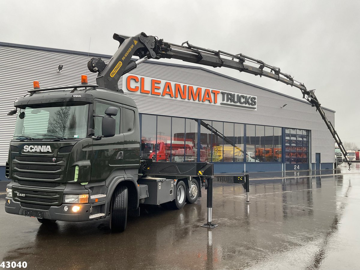 cleanmattrucks1's tweet photo. NEW IN STOCK: SCANIA R 440 6X2 PALFINGER 65 TM LOADCRANE + FLY-JIB!

- 9 Ton front axle
- In good condition!

All specs: https://t.co/nvWJo6yr3B 

#SCANIA #R440 #PALFINGER #LOADCRANE #LOADCRANETRUCK #FLYJIB #TRUCK #CLEANMAT #CLEANMATTRUCKS https://t.co/FkvuaHJPmc