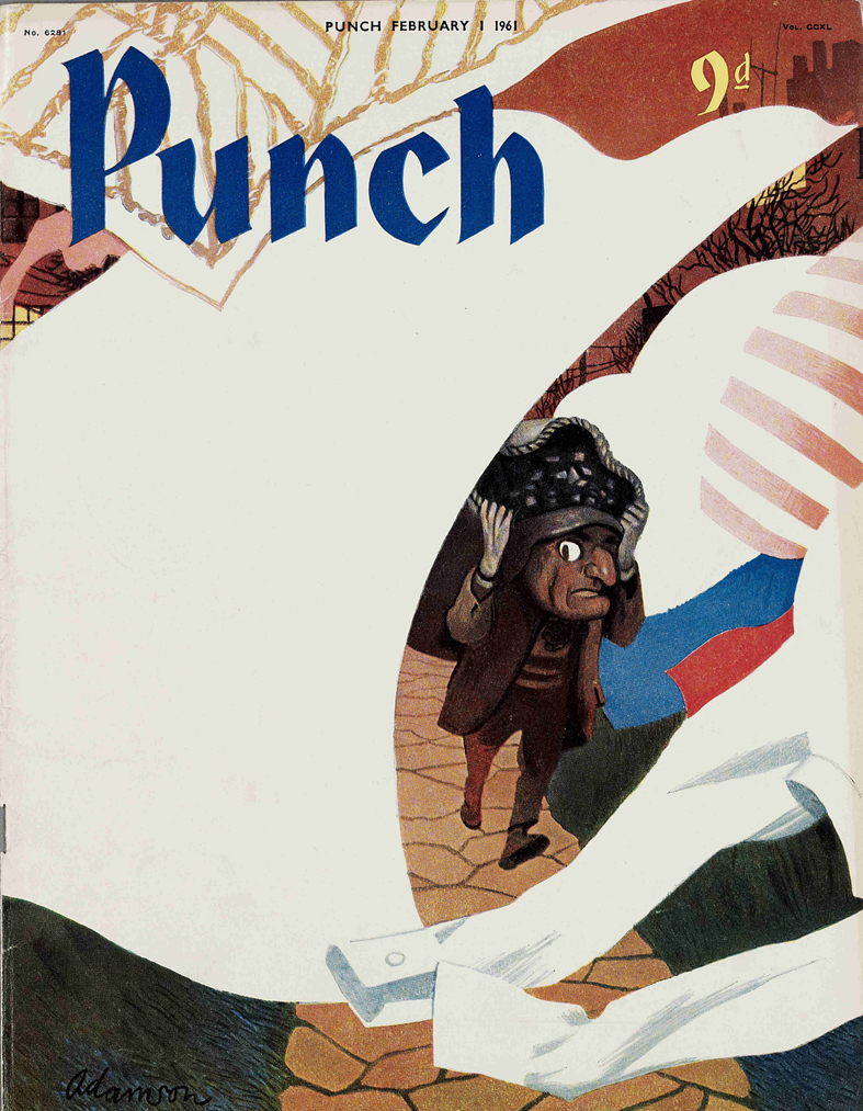 PunchBooks's tweet photo. Today's PUNCH colour cover. Washing day .... George Adamson 1961 #coal #washing #laundry #dirty #clean #fossilfuels #coalman #fuel #heating #sheets https://t.co/EJ05EIUwE6